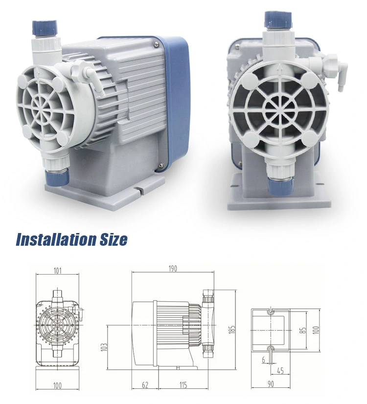 3 Bar Low Pressure Chlorine Auto Electromagnetic Diaphragm Dosing Pump for Chemical Liquid